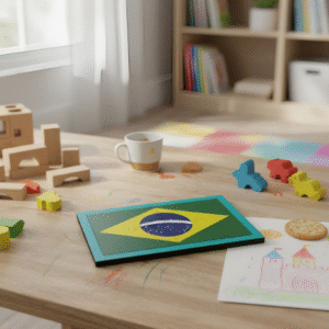 Quebra Cabeça Bandeira do Brasil - 9 peças