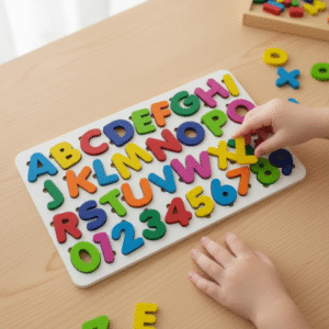 Tabuleiro de encaixe branco - Alfabeto